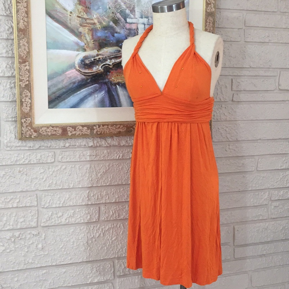 Double Zero Empire Style Rope Strap Halter Dress